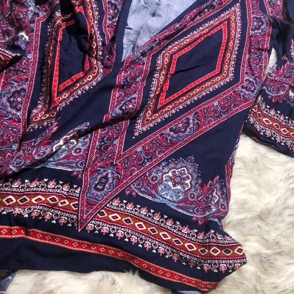Xhilaration blue bohemian boho kimono cardigan - Picture 7 of 7